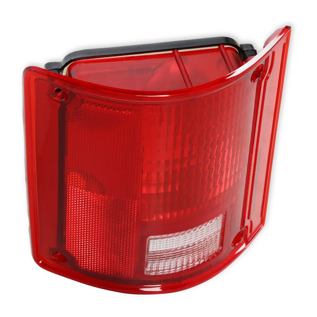07-107 – HOLLEY Tail Light Lens, Red Lens With Clear Reverse Rectangular Single With Housing/ Mounti - view 3